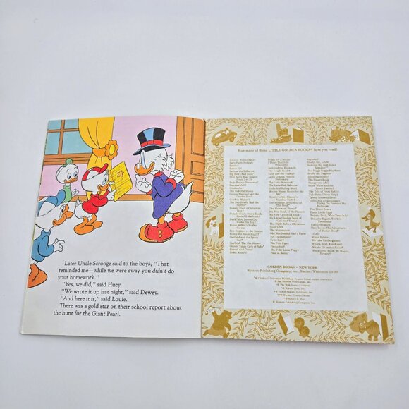 Duck Tales Little Golden Book Walt Disney The Hunt For the Giant Pearl 1987 Read - Picture 8 of 10